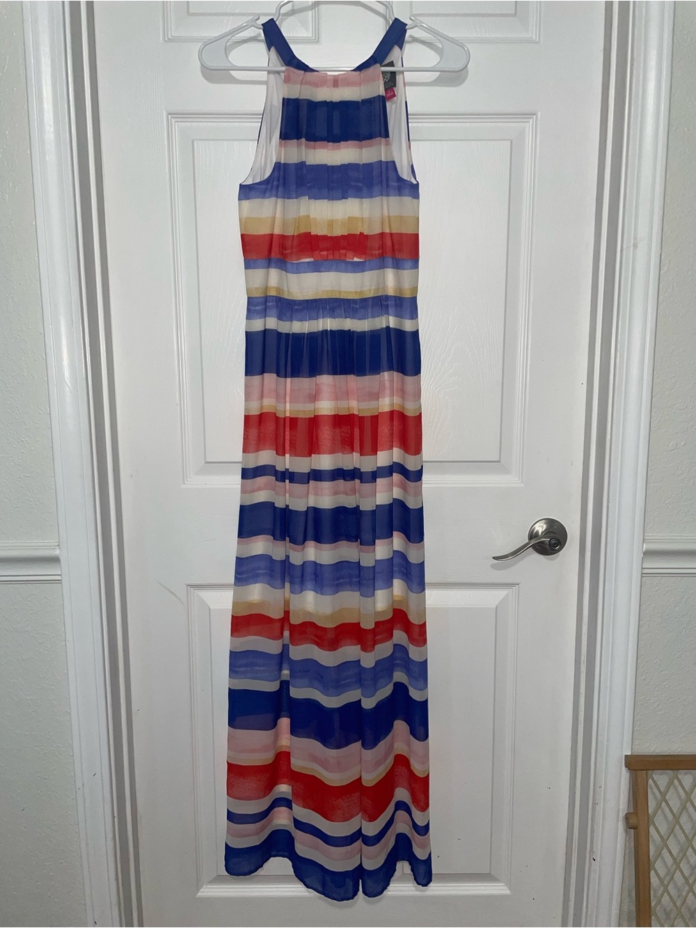 Vince Camuto Striped Sleeveless Maxi Dress (Size 2)